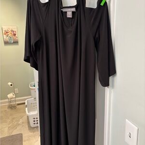 Kate & Mallory Black Dolman Sleeve Cowl Neck Gown